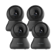 Indoor Security Camera 2K, FamViva 360° Pan Tilt Baby Monitor Pet Camera, 2.4GHz Wi-Fi Camera with Night Vision, Motion Detection, 2-Way Audio Siren, Cloud/SD Card, Compatible with Alexa- 4pack