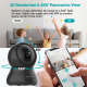 Indoor Security Camera 2K, Septekon 360° Pan Tilt Baby Monitor Pet Camera, 2.4GHz Wi-Fi Camera with Night Vision, Motion Detection, 2-Way Audio Siren, Cloud/SD Card, Compatible with Alexa