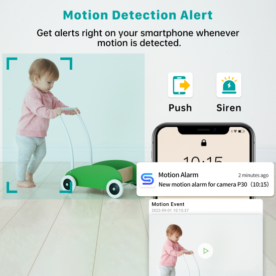 Indoor Security Camera 2K, Septekon 360° Pan Tilt Baby Monitor Pet Camera, 2.4GHz Wi-Fi Camera with Night Vision, Motion Detection, 2-Way Audio Siren, Cloud/SD Card, Compatible with Alexa Indoor Security Camera 2K, Septekon 360° Pan Tilt Baby Monitor Pet Camera, 2.4GHz Wi-Fi Camera with Night Vision, Motion Detection, 2-Way Audio Siren, Cloud/SD Card, Compatible with Alexa