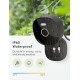 FAMVIVA 2K Security Camera, Outdoor/Indoor for Home, Pet, Baby, Nanny, IP65 Waterproof Color Night Vision, White Light & Siren, Recording, Motion Detection, Compatible with Alexa, Black-2Pack