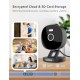 FAMVIVA 2K Security Camera, Outdoor/Indoor for Home, Pet, Baby, Nanny, IP65 Waterproof Color Night Vision, White Light & Siren, Recording, Motion Detection, Compatible with Alexa, Black-2Pack