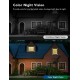 FAMVIVA 2K Security Camera, Outdoor/Indoor for Home, Pet, Baby, Nanny, IP65 Waterproof Color Night Vision, White Light & Siren, Recording, Motion Detection, Compatible with Alexa, Black-2Pack